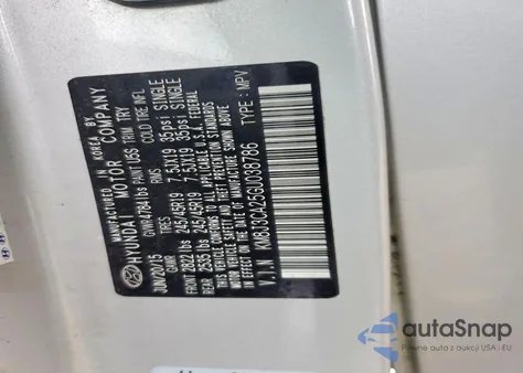 2016 Hyundai Tucson Limited z USA, uszkodzony, nr VIN KM8J3CA25GU038786